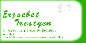 erzsebet trestyen business card